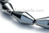 CHE07 16 inches 8*16mm bicone shape hematite beads Wholesale