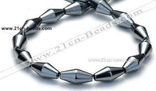 CHE07 16 inches 8*16mm bicone shape hematite beads Wholesale