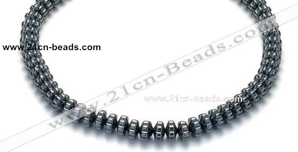 CHE08 16 inches 4*7mm flower shape hematite beads Wholesale