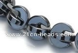 CHE10 16 inches 11mm curved moon shape hematite beads Wholesale