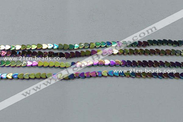 CHE1003 15.5 inches 6*6mm heart plated hematite beads wholesale