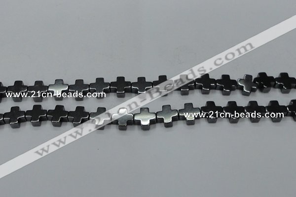 CHE1006 15.5 inches 10*10mm cross hematite beads wholesale