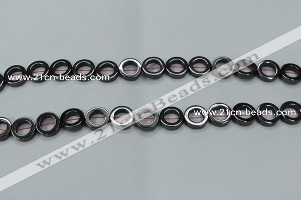 CHE1015 15.5 inches 12mm donut hematite beads wholesale