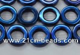 CHE1020 15.5 inches 12mm donut plated hematite beads wholesale