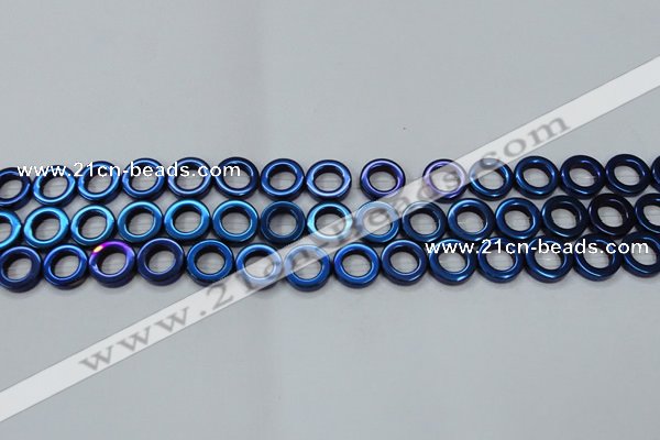 CHE1020 15.5 inches 12mm donut plated hematite beads wholesale