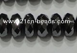 CHE104 15.5 inches 5*8mm faceted rondelle hematite beads wholesale