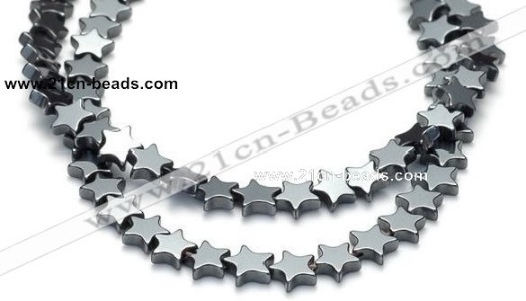 CHE11 16 inches 6mm star shape hematite beads Wholesale