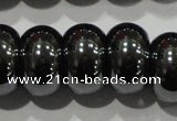 CHE112 15.5 inches 8*13mm rondelle large hole hematite beads