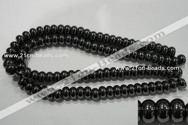 CHE112 15.5 inches 8*13mm rondelle large hole hematite beads