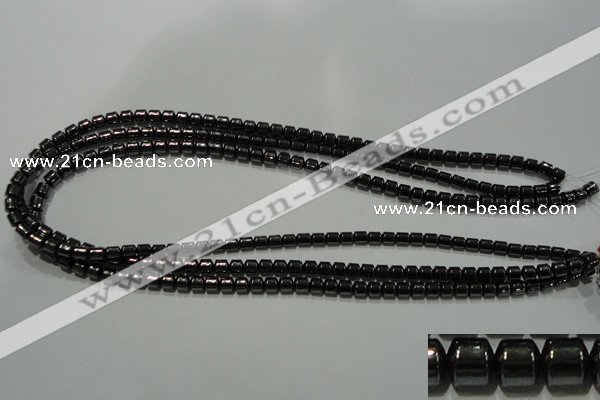 CHE116 15.5 inches 5*5mm tyre hematite beads wholesale