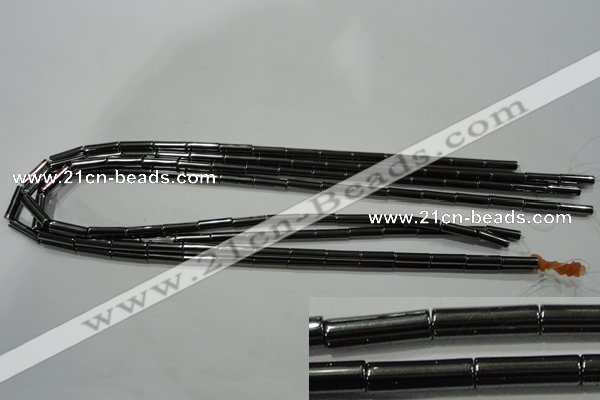 CHE121 15.5 inches 4*14mm tube hematite beads wholesale