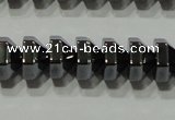 CHE135 15.5 inches 5*8mm pyramid hematite beads wholesale