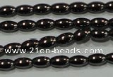 CHE136 15.5 inches 3*5mm rice hematite beads wholesale