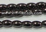 CHE137 15.5 inches 4*6mm rice hematite beads wholesale