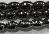 CHE138 15.5 inches 5*8mm rice hematite beads wholesale