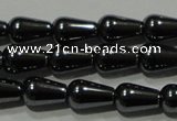 CHE146 15.5 inches 5*8mm teardrop hematite beads wholesale