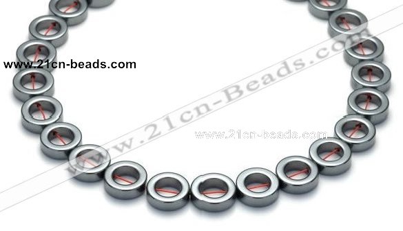 CHE15 16 inches 12mm donut shape hematite beads Wholesale