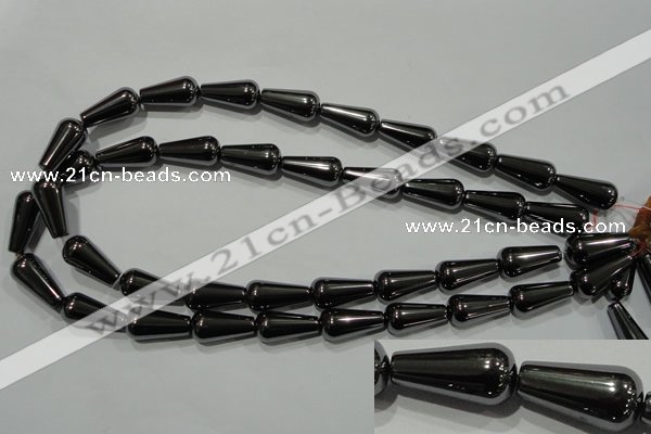 CHE150 15.5 inches 10*20mm teardrop hematite beads wholesale