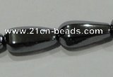 CHE152 15.5 inches 8*16mm faceted teardrop hematite beads