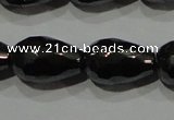 CHE155 15.5 inches 8*12mm faceted teardrop hematite beads