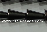 CHE170 15.5 inches 8*12mm cone hematite beads wholesale