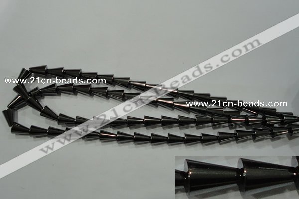 CHE170 15.5 inches 8*12mm cone hematite beads wholesale