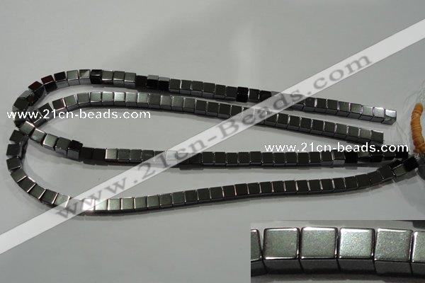 CHE182 15.5 inches 6*6mm cube hematite beads wholesale