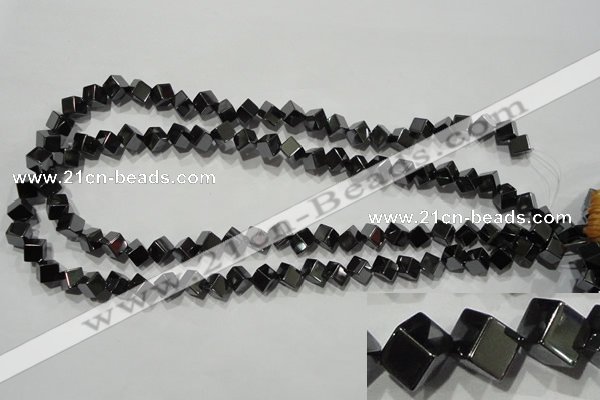 CHE187 15.5 inches 6*6mm cube hematite beads wholesale