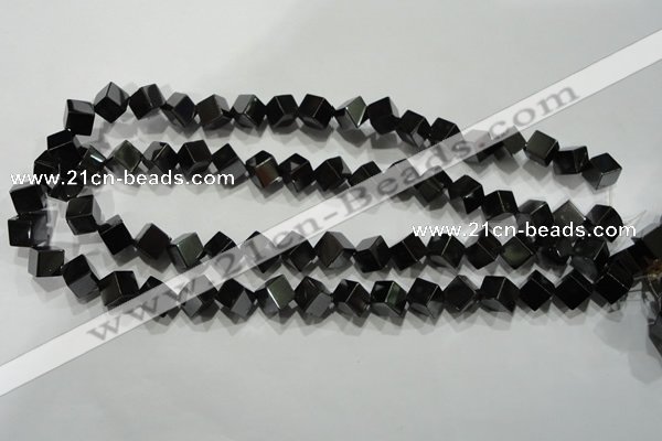 CHE188 15.5 inches 8*8mm cube hematite beads wholesale