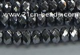 CHE2001 15.5 inches 4*6mm faceted rondelle hematite beads