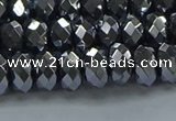 CHE2002 15.5 inches 5*8mm faceted rondelle hematite beads