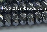 CHE2003 15.5 inches 6*10mm faceted rondelle hematite beads