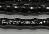 CHE204 15.5 inches 8*12mm bamboo hematite beads wholesale