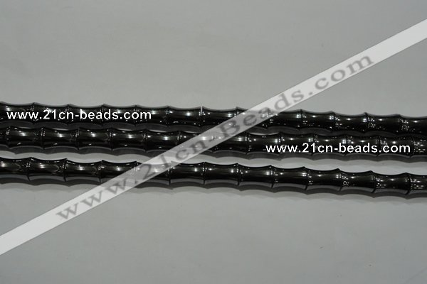 CHE204 15.5 inches 8*12mm bamboo hematite beads wholesale