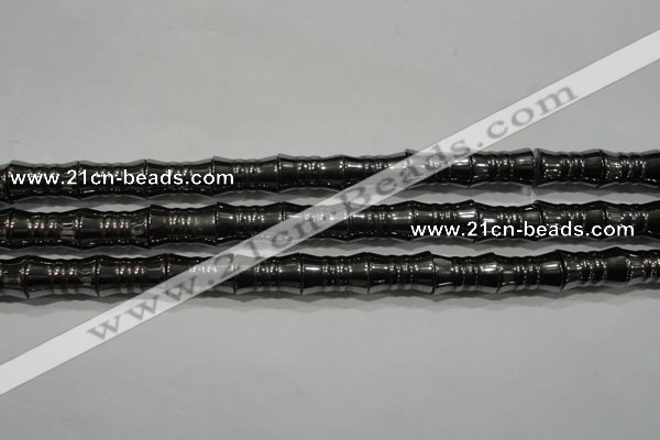 CHE207 15.5 inches 8*12mm bamboo hematite beads wholesale