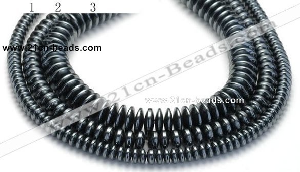 CHE21 16 inches 4mm & 8mm & 12mm coin hematite beads wholesale