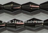 CHE214 15.5 inches 8*12mm bicone hematite beads wholesale