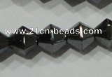 CHE216 15.5 inches 8*8mm faceted bicone hematite beads wholesale