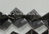 CHE218 15.5 inches 12*12mm faceted bicone hematite beads wholesale