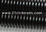 CHE239 15.5 inches 1*6mm dish hematite beads wholesale