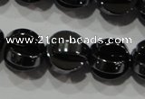 CHE245 15.5 inches 10mm curved moon hematite beads wholesale