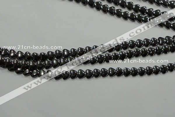 CHE256 15.5 inches 6*6mm heart hematite beads wholesale