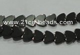 CHE268 15.5 inches 8*8mm heart hematite beads wholesale