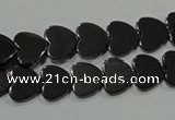 CHE269 15.5 inches 10*10mm heart hematite beads wholesale