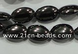 CHE276 15.5 inches 6*10mm oval hematite beads wholesale