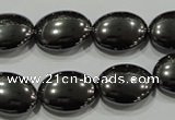 CHE279 15.5 inches 13*18mm oval hematite beads wholesale