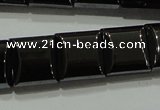 CHE286 15.5 inches 10*10mm square double drilled hematite beads wholesale