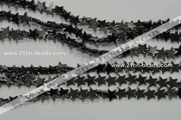 CHE294 15.5 inches 8mm star hematite beads wholesale