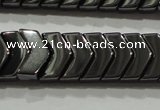 CHE297 15.5 inches 6*9mm hematite beads wholesale