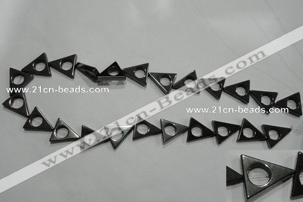 CHE300 15.5 inches 16*18mm triangle hematite beads wholesale